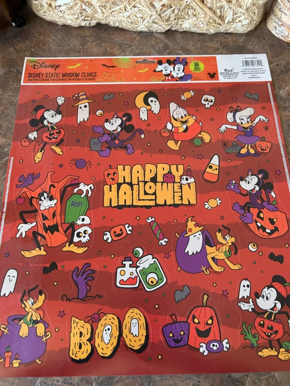 Disney Friends Happy Halloween Static Window Clings